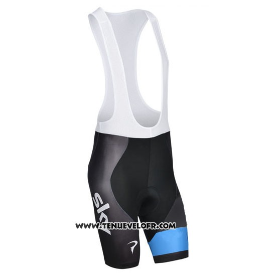 2014 Maillot Ciclismo Sky Azur et Blanc Manches Courtes et Cuissard